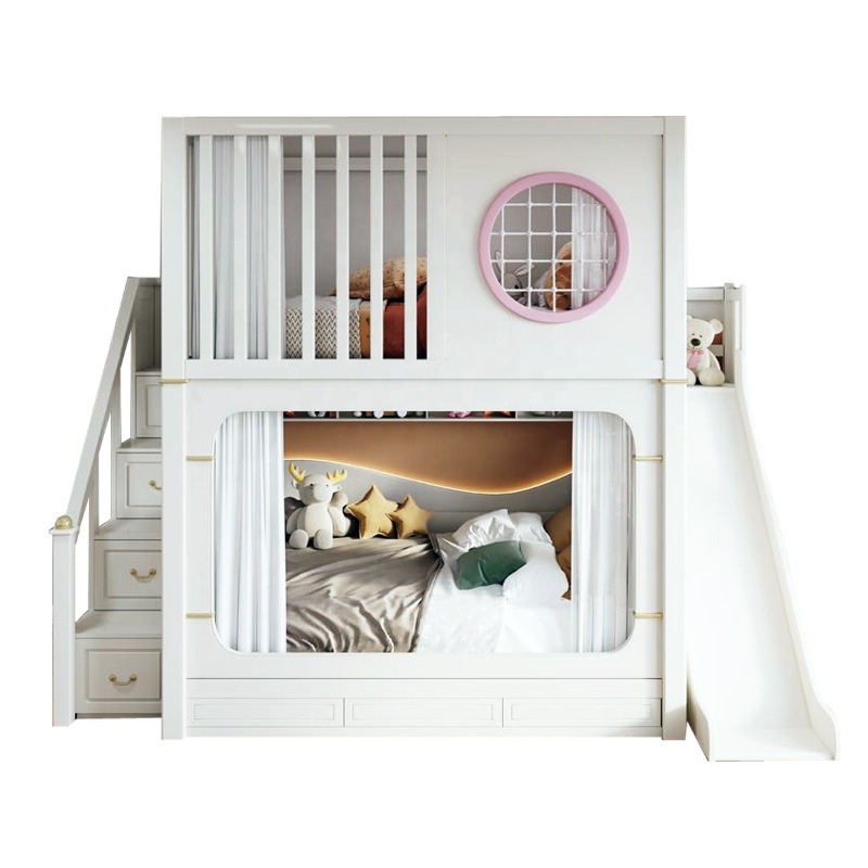 Bunk Bed With Stairs And Slide - Letti a castello per bambini con