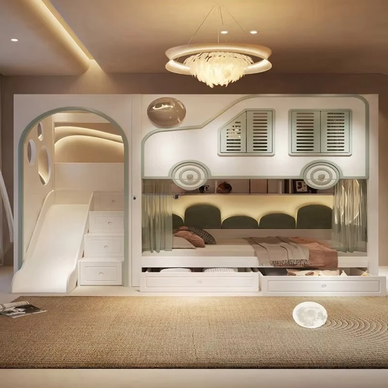 Bunk Bed With Stairs And Slide - Nuovo Design Letto a Castello di