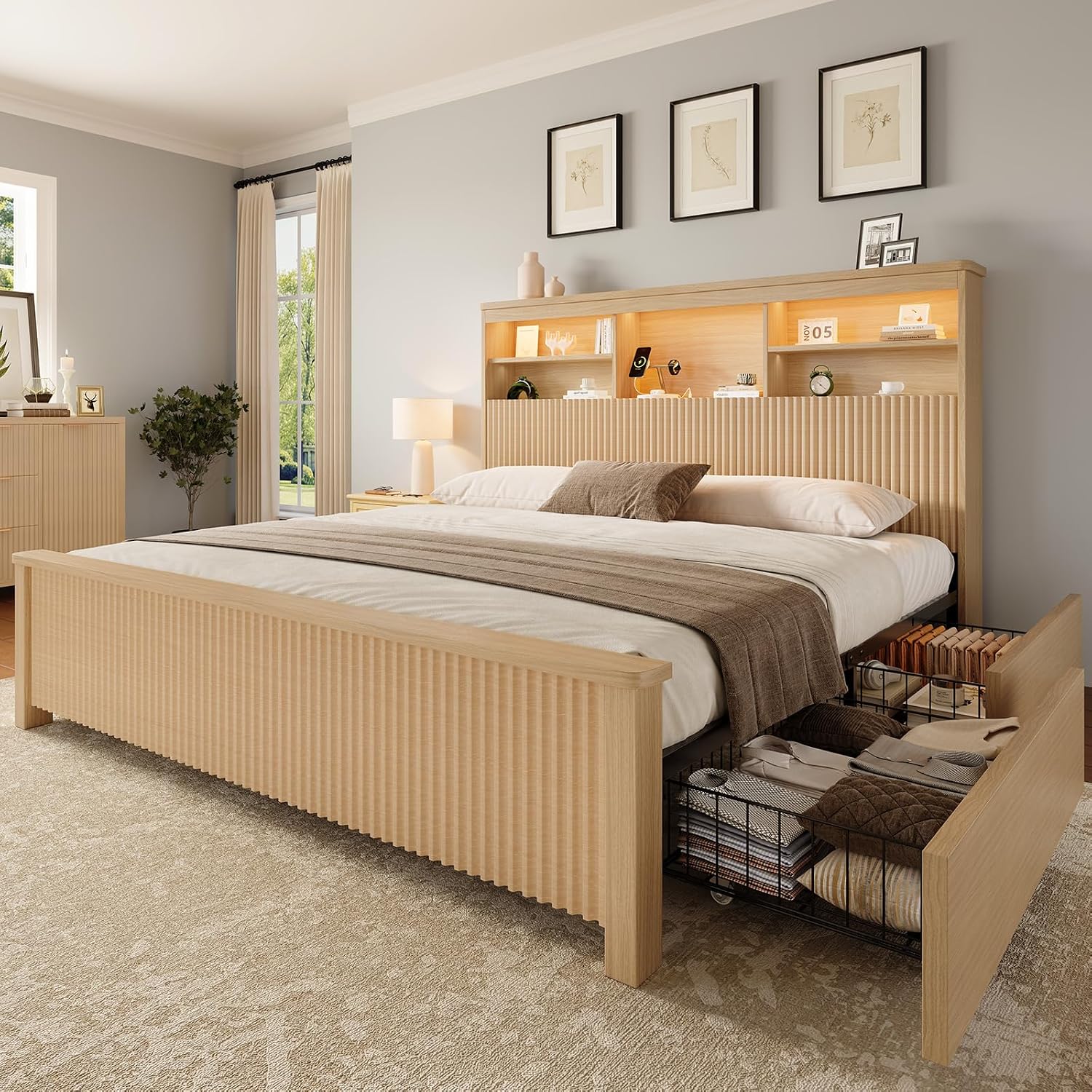 Letto matrimoniale con 4 casse - Canopy Bed Frame Metal Queen recensione e prezzo