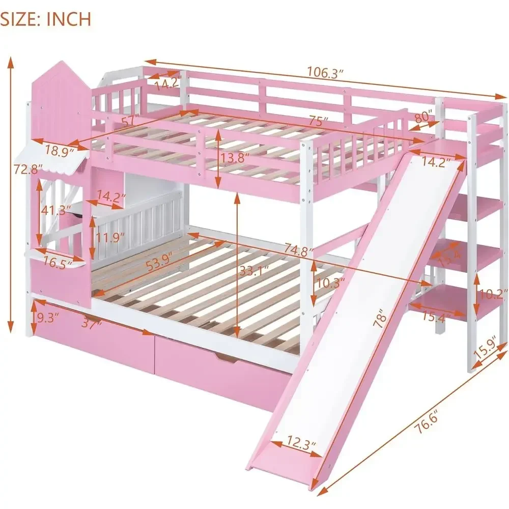 Letto a castello per bambini c - Bunk Bed With Stairs And Slide recensione e prezzo