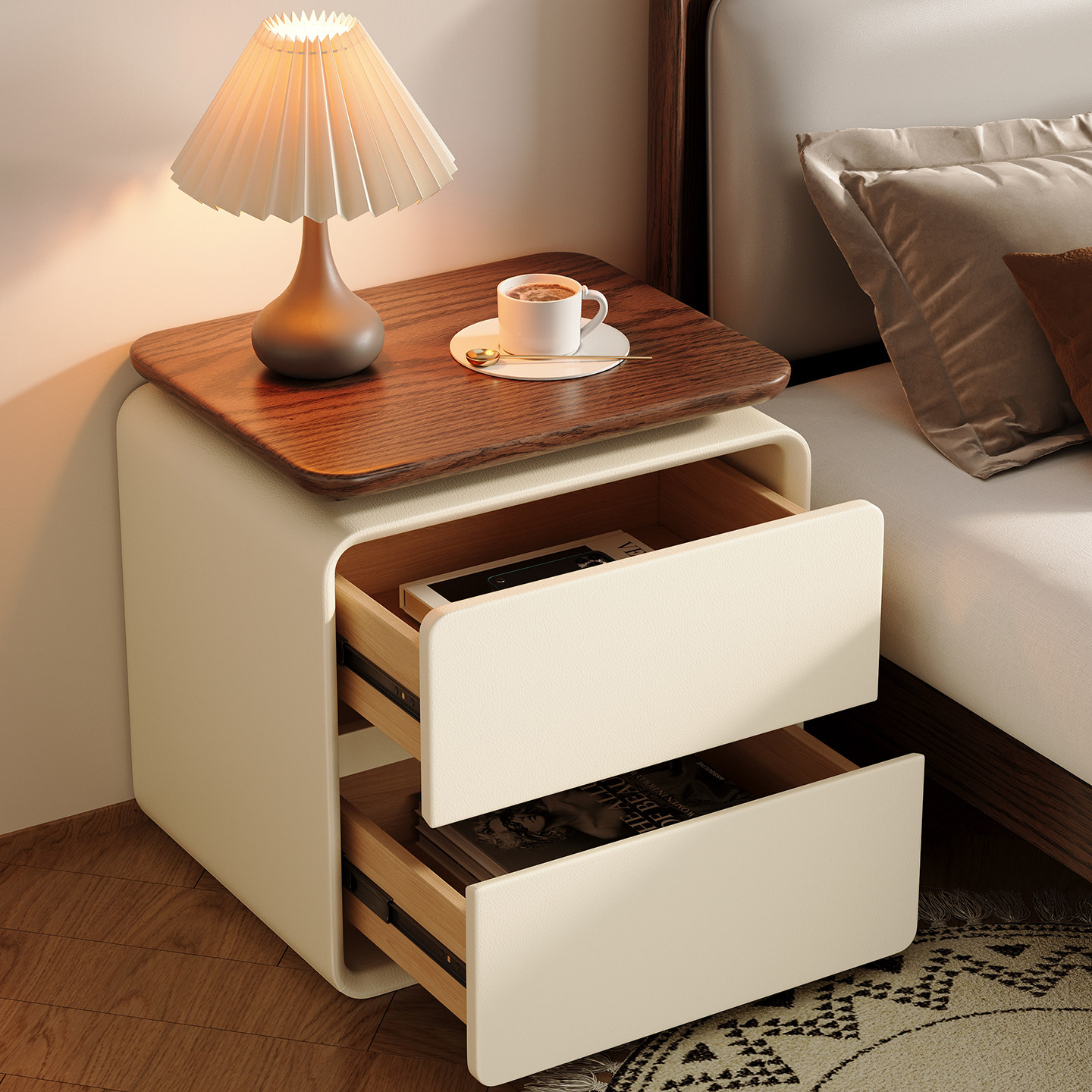Comodino moderno e minimalista - Solid Wood Nightstand 2 Drawers recensione e prezzo