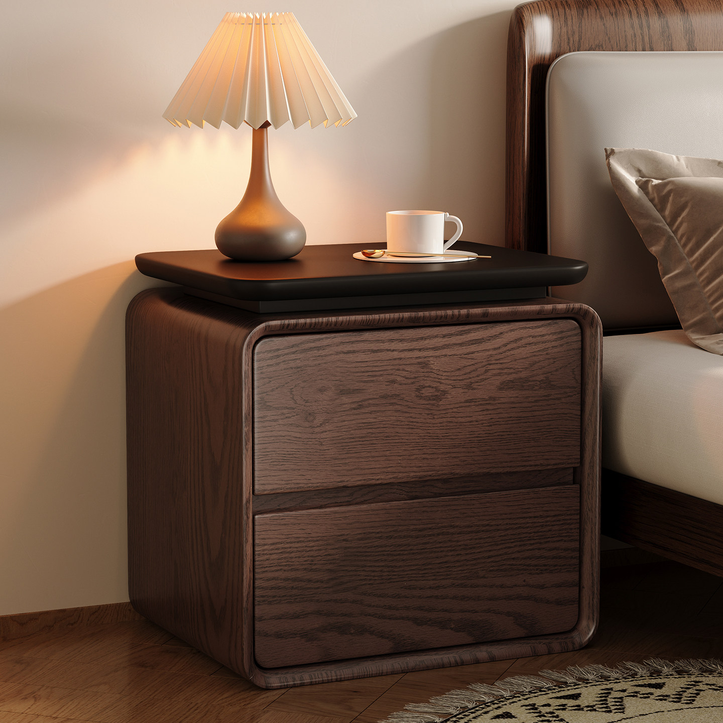 Comodino moderno e minimalista - Solid Wood Nightstand 2 Drawers recensione e prezzo