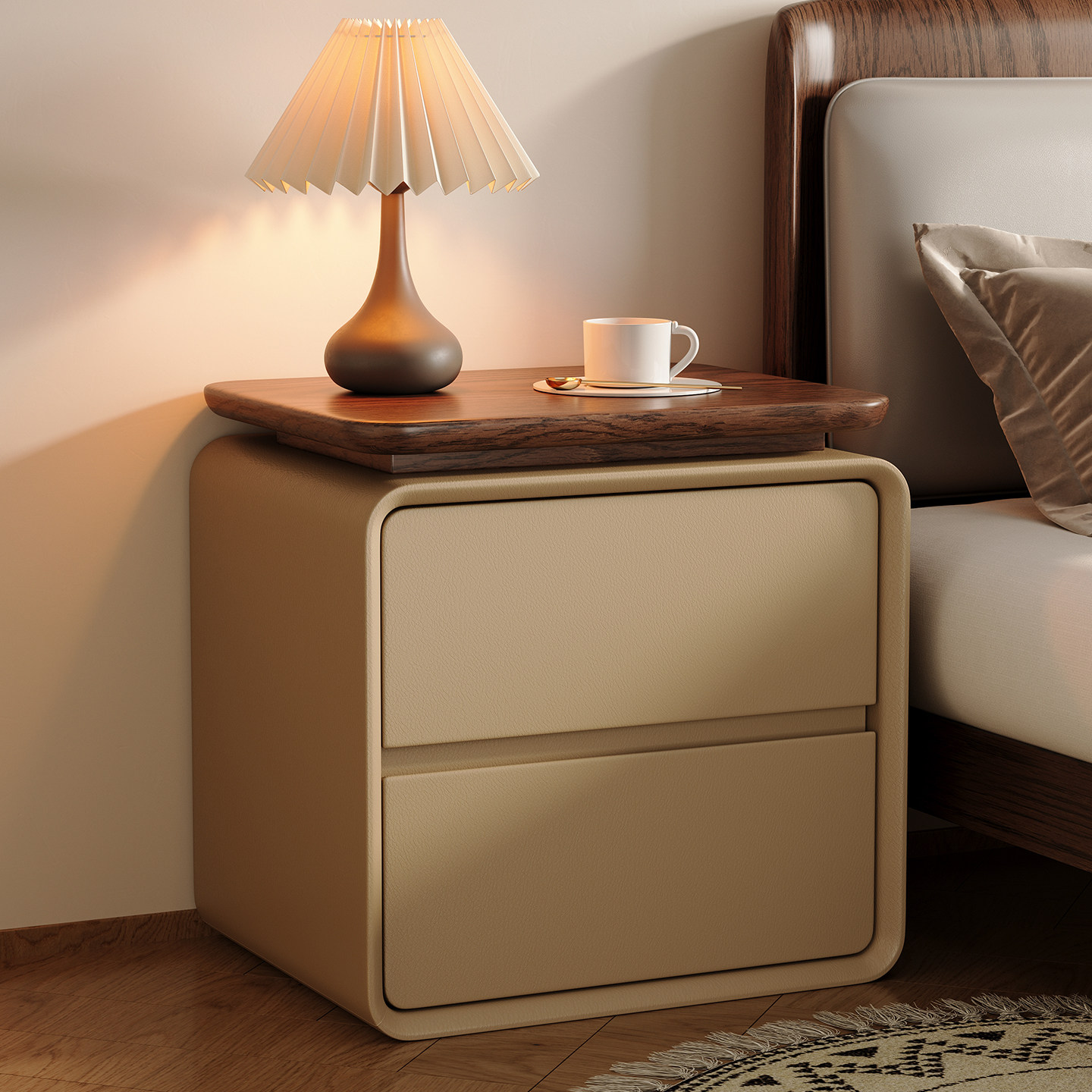 Comodino moderno e minimalista - Solid Wood Nightstand 2 Drawers recensione e prezzo