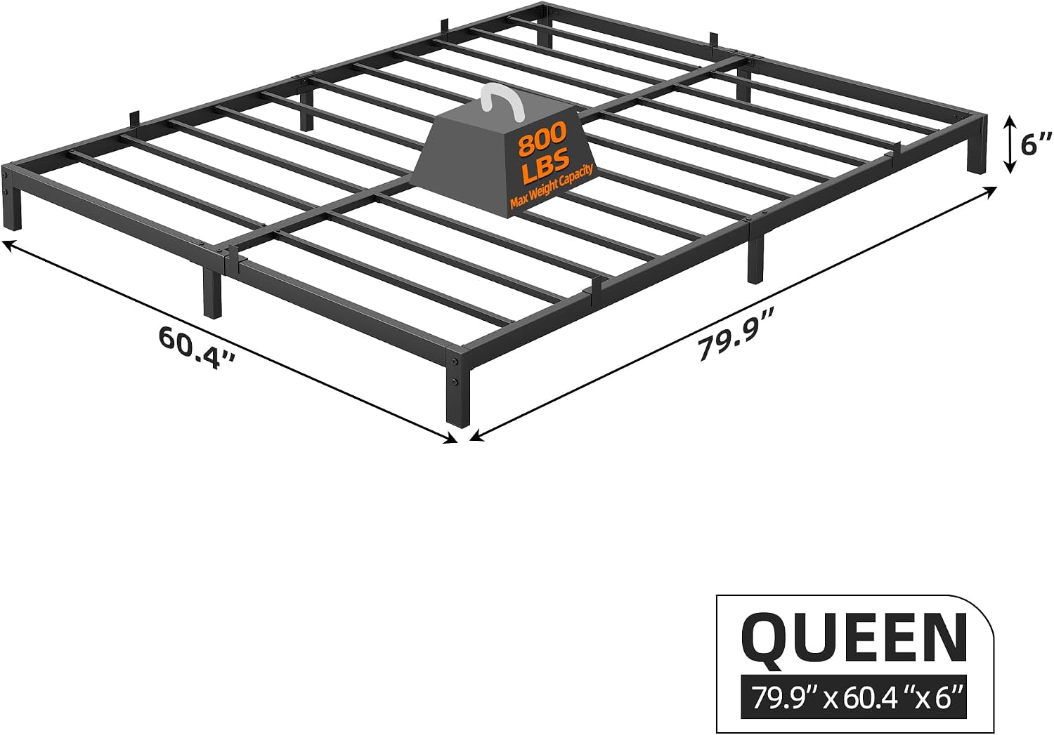 Letto matrimoniale in metallo  - Canopy Bed Frame Metal Queen recensione e prezzo
