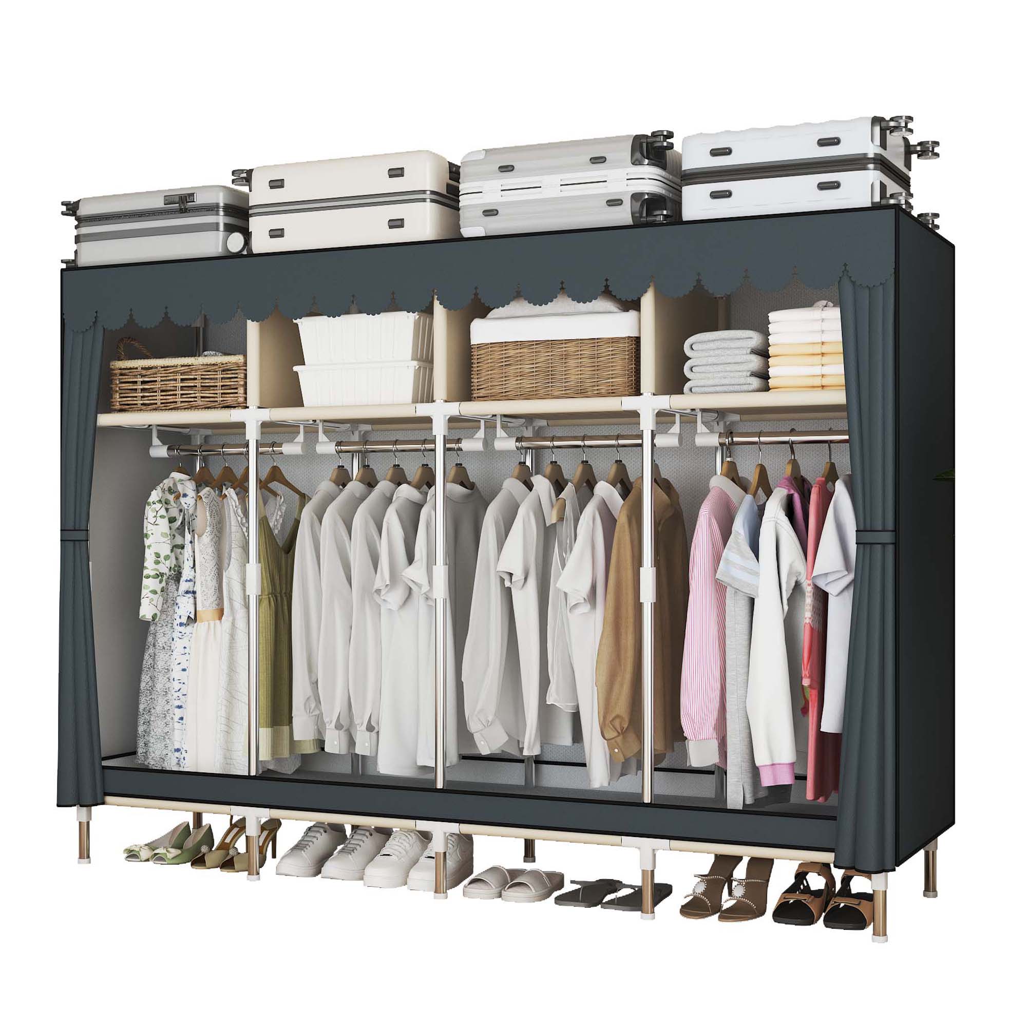 Armadio Walk-in da 79 Pollici  - Wardrobe Closet Portable Fabric Cover recensione e prezzo