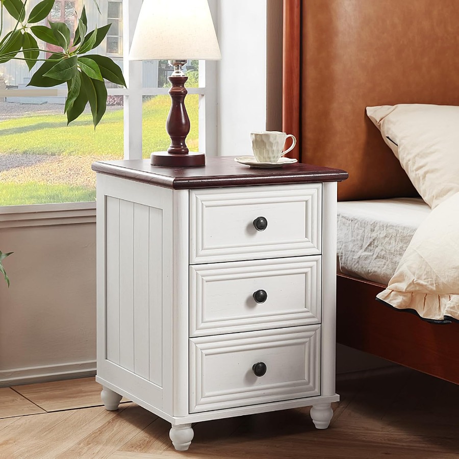 Set di 2 comodini da notte, co - Solid Wood Nightstand 2 Drawers recensione e prezzo
