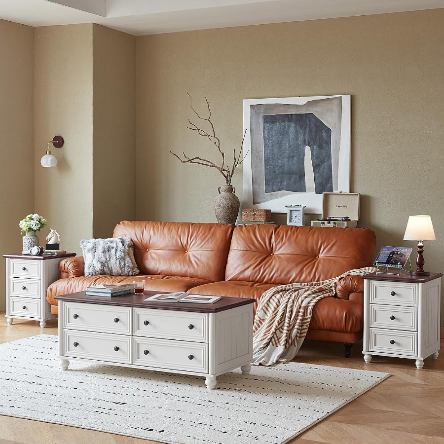 Set di 2 comodini da notte, co - Solid Wood Nightstand 2 Drawers recensione e prezzo