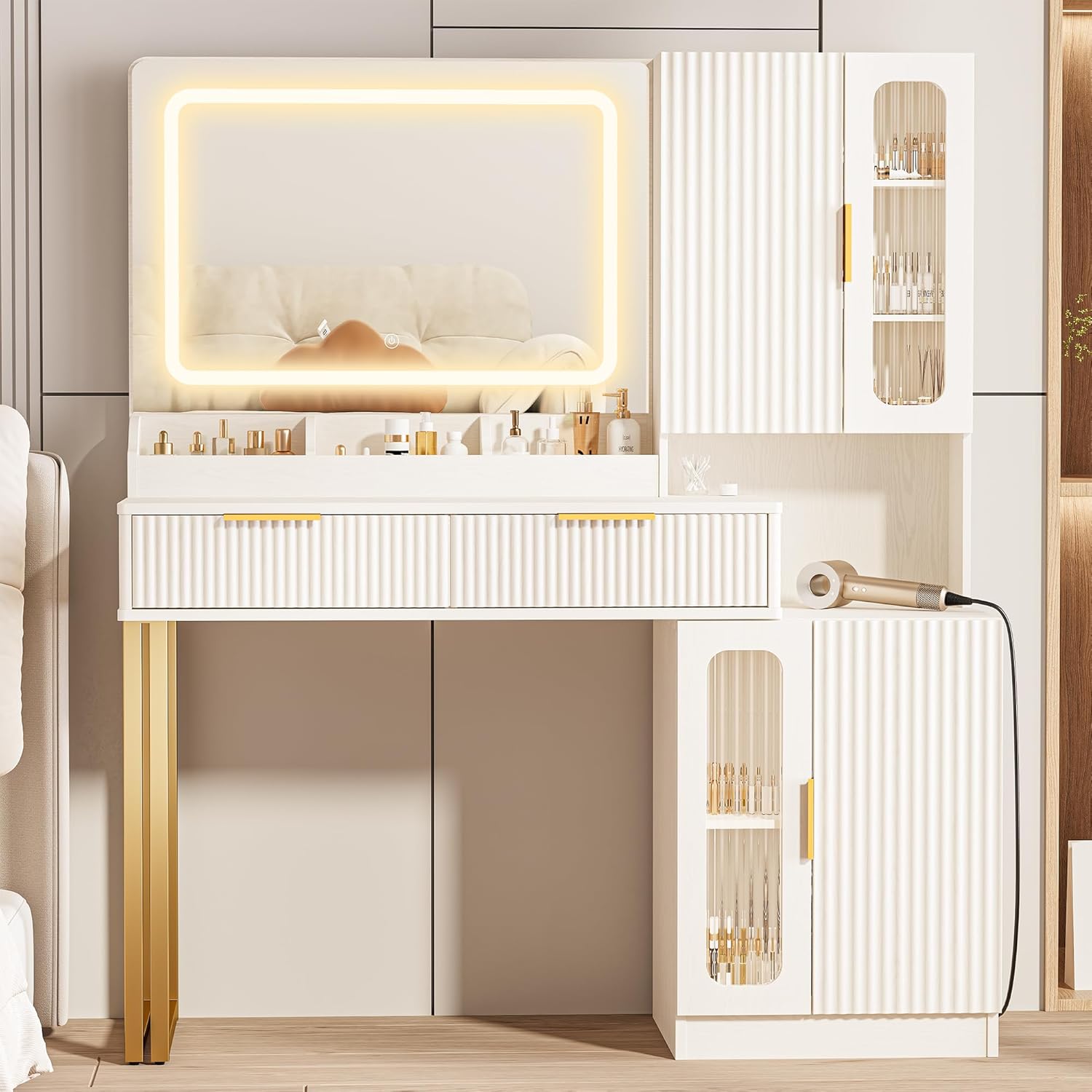 Specchio da Toeletta con Luci  - Dressing Table Vanity With Lighted Mirror recensione e prezzo