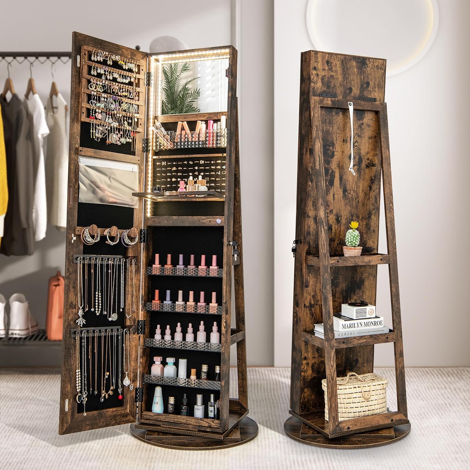 Armadio Portagioie con Specchi - Full Length Mirror Jewelry Armoire recensione e prezzo