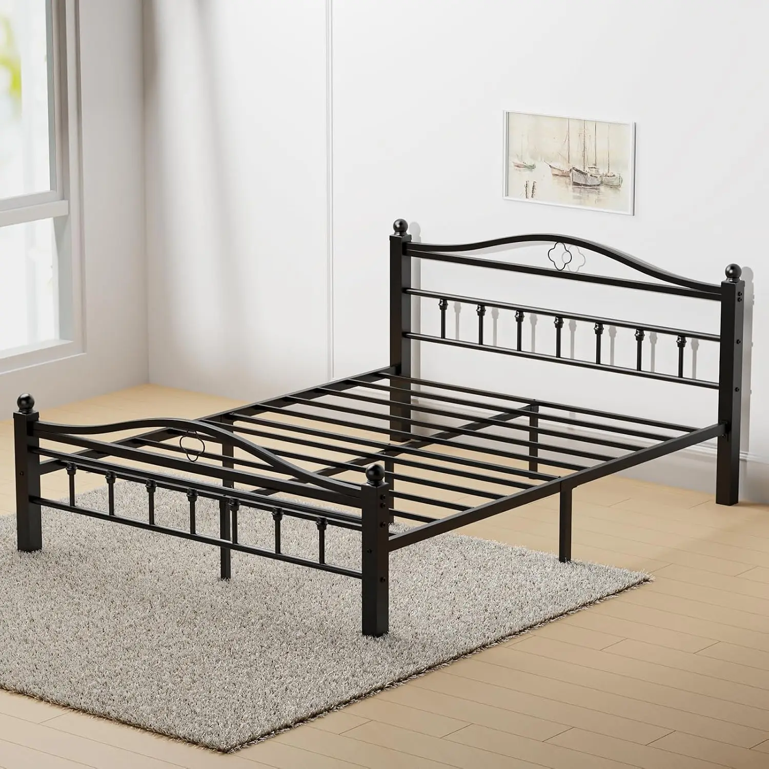 Letto matrimoniale in metallo  - Canopy Bed Frame Metal Queen recensione e prezzo