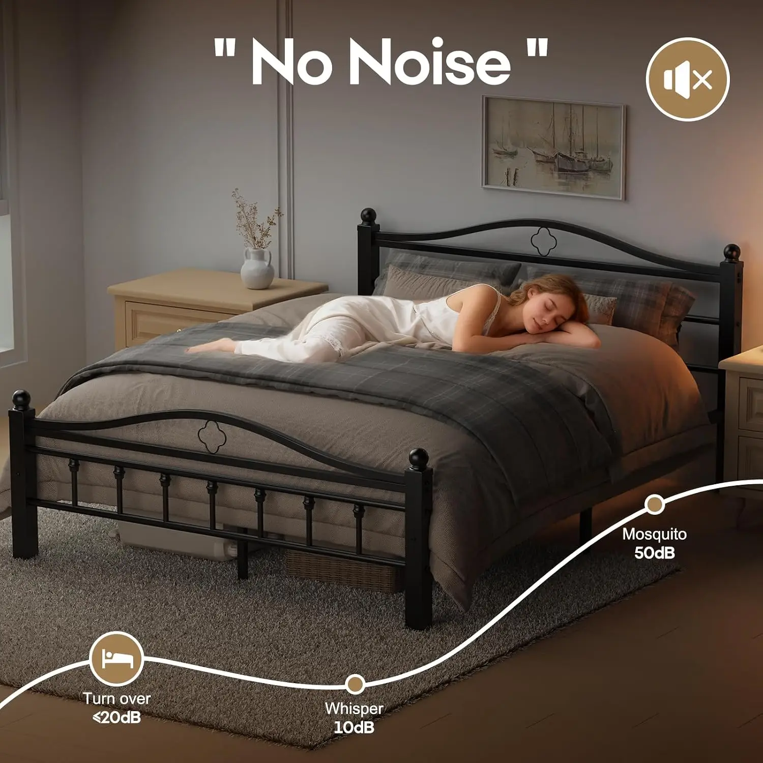 Letto matrimoniale in metallo  - Canopy Bed Frame Metal Queen recensione e prezzo