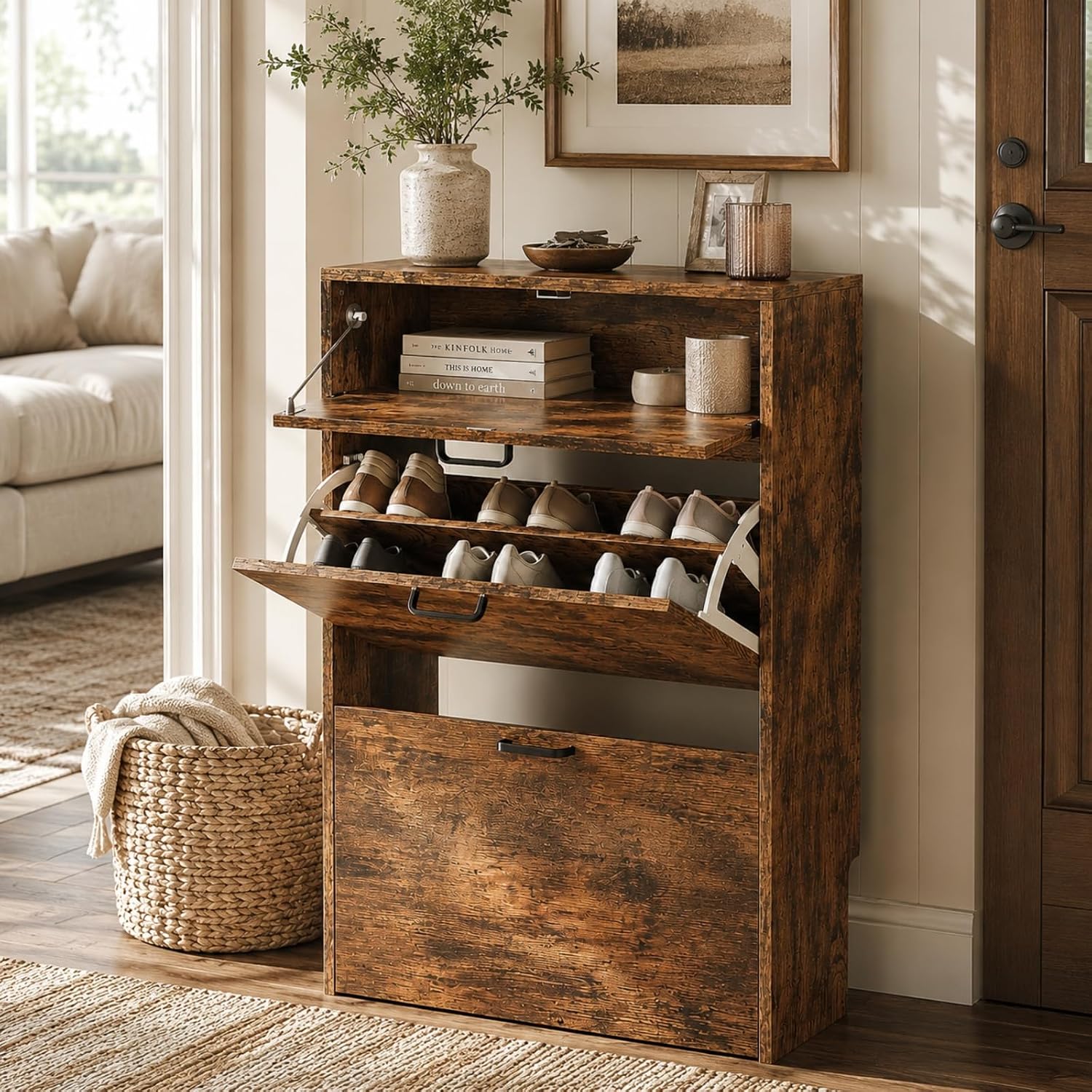 # Scarpiera Sottile con 2 Ante - Shoe Rack Cabinet Narrow Entryway recensione e prezzo
