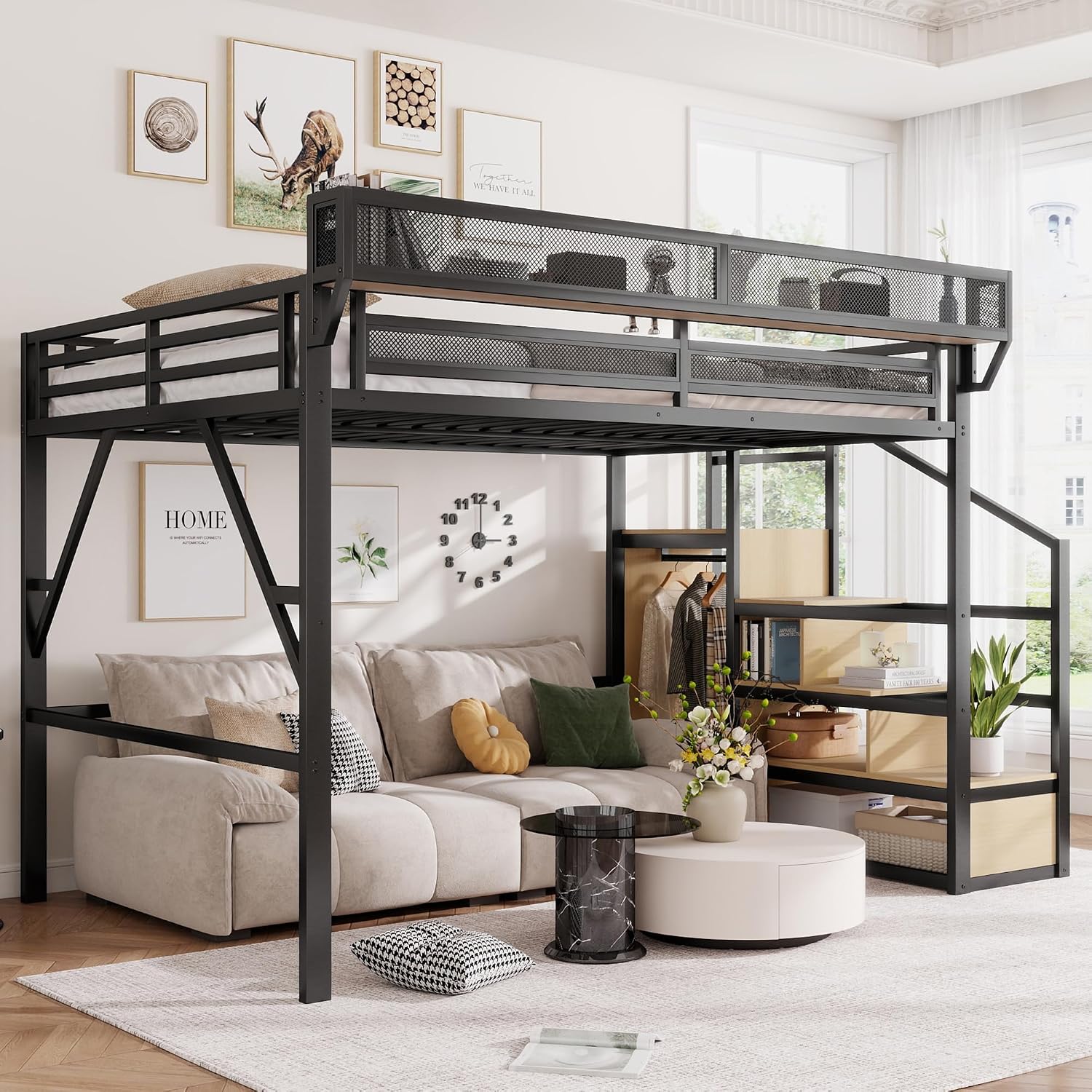 Letto a soppalco matrimoniale  - Canopy Bed Frame Metal Queen recensione e prezzo