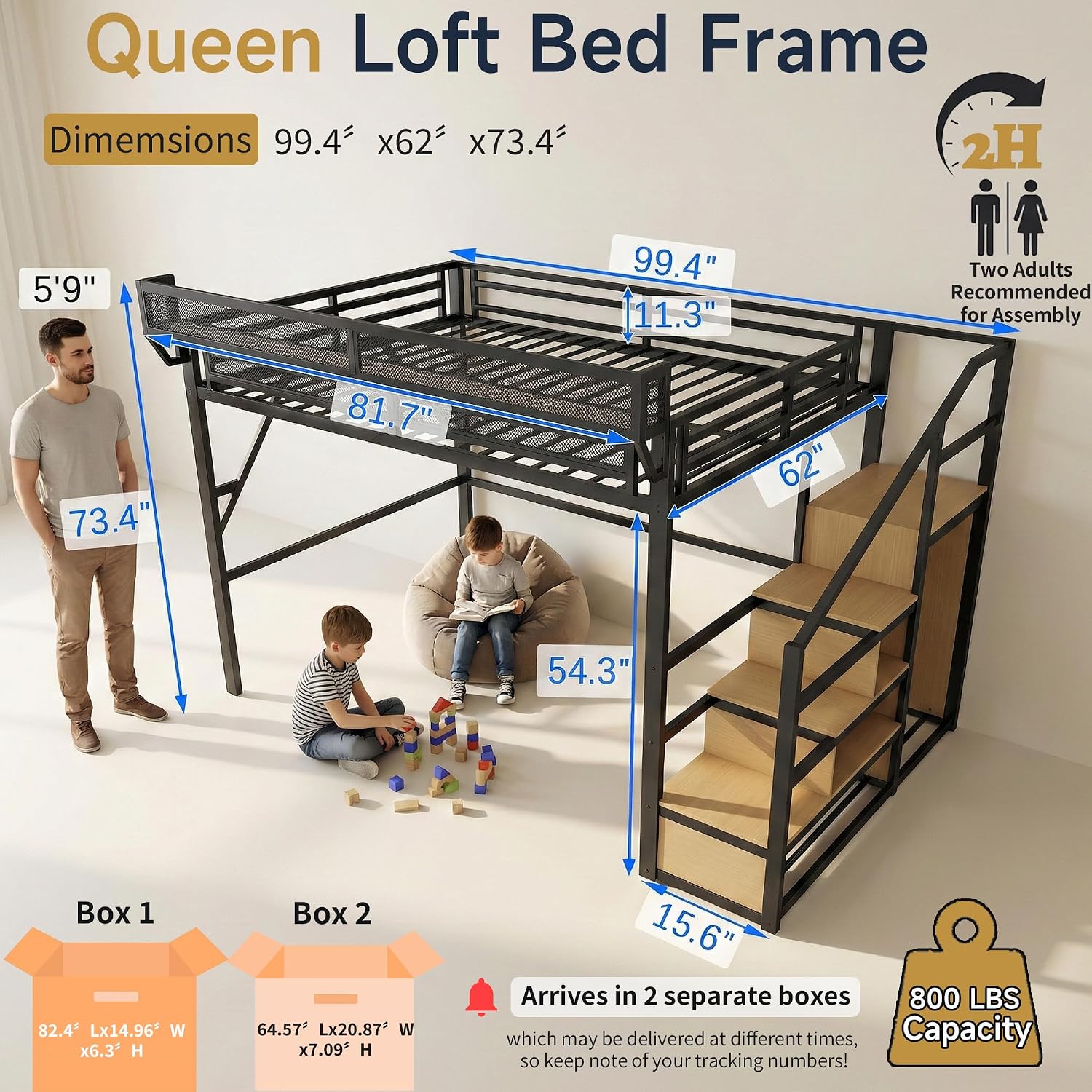 Letto a soppalco matrimoniale  - Canopy Bed Frame Metal Queen recensione e prezzo