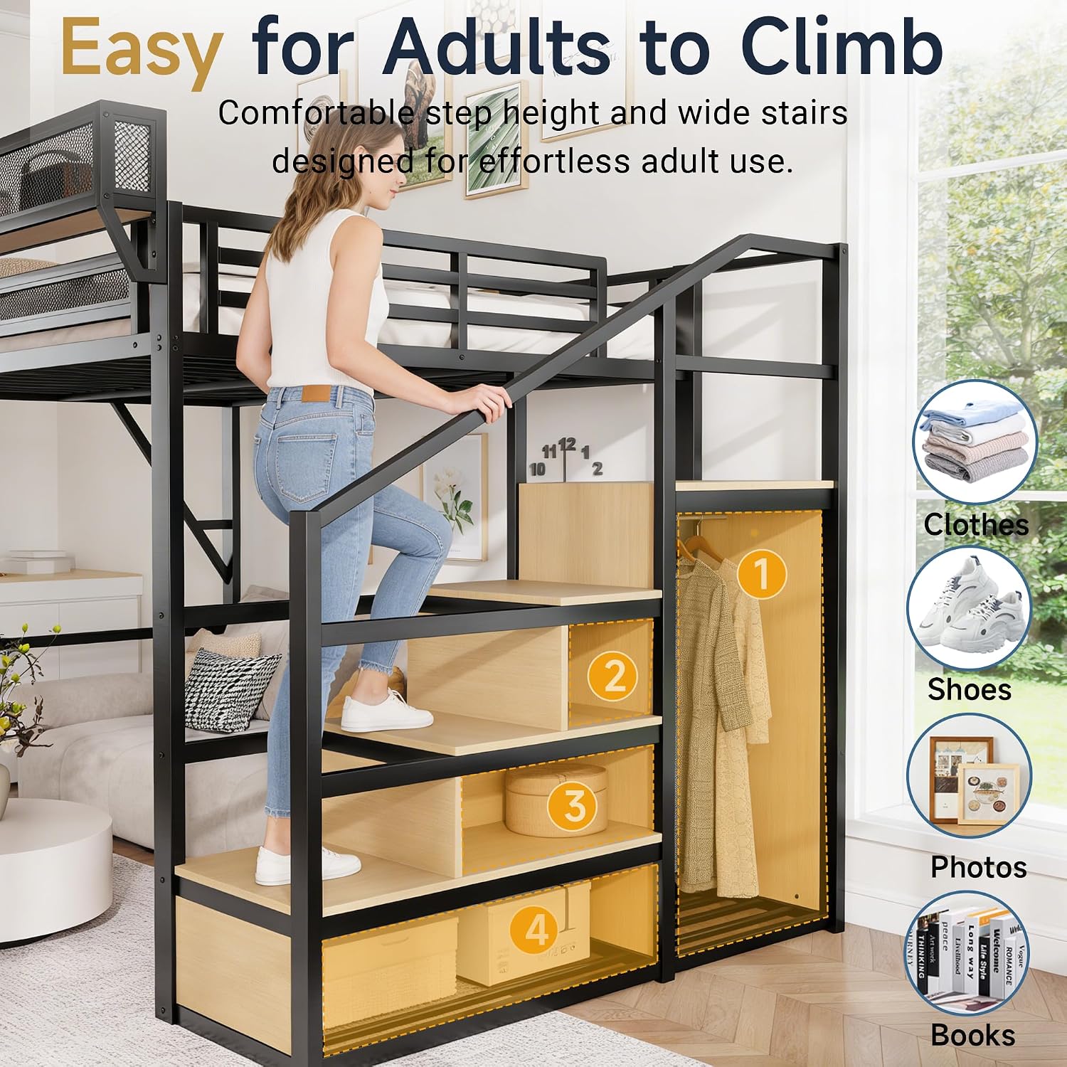 Letto a soppalco matrimoniale  - Canopy Bed Frame Metal Queen recensione e prezzo