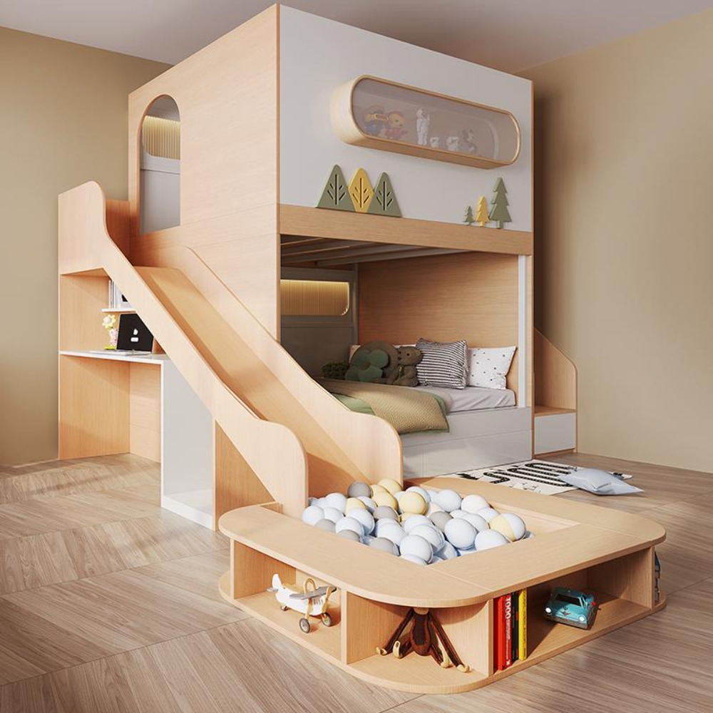 Letto a castello a forma di ca - Bunk Bed With Stairs And Slide recensione e prezzo