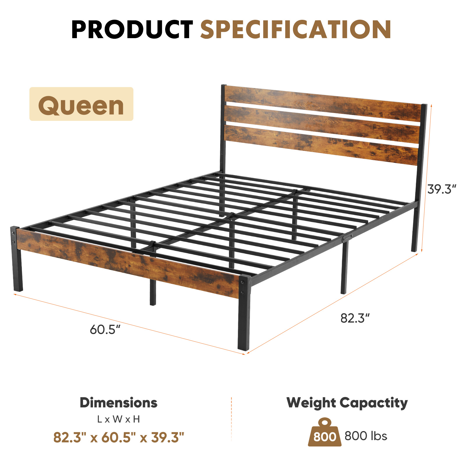JHK Queen Size Struttura letto - Canopy Bed Frame Metal Queen recensione e prezzo