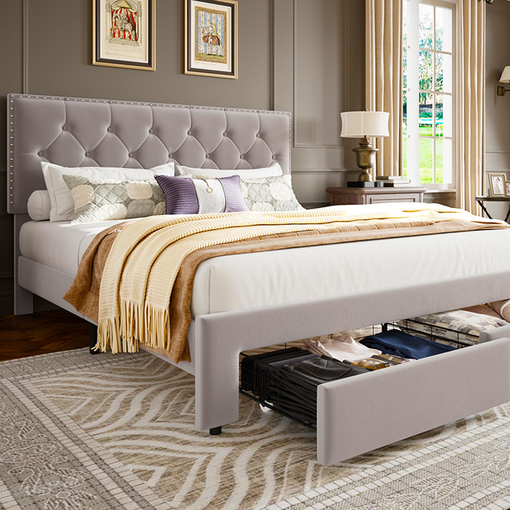 Struttura letto matrimoniale c - King Size Bed Frame With Storage Drawers recensione e prezzo