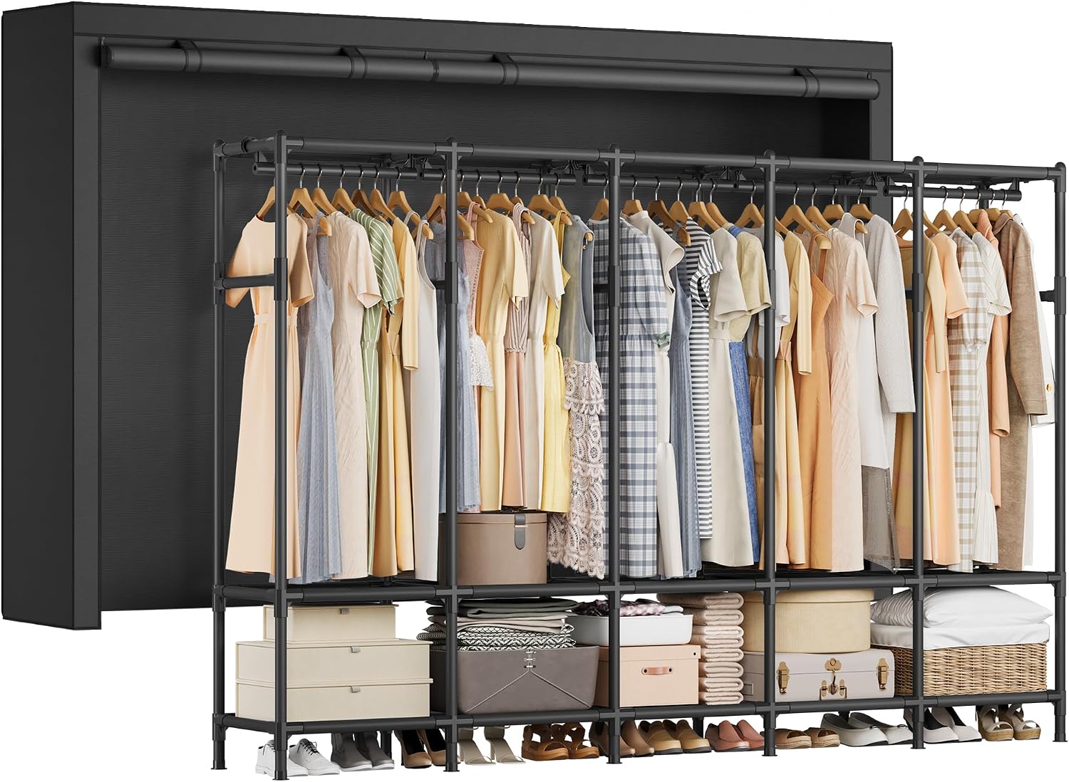 Armadio Portatile da 83,5 Poll - Wardrobe Closet Portable Fabric Cover recensione e prezzo