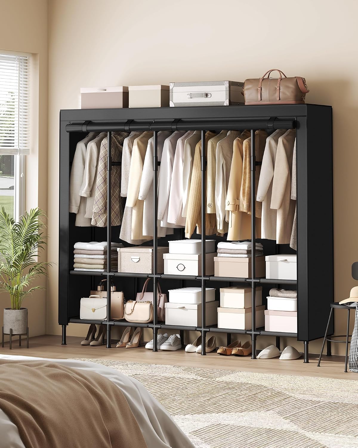 Armadio Portatile da 83,5 Poll - Wardrobe Closet Portable Fabric Cover recensione e prezzo