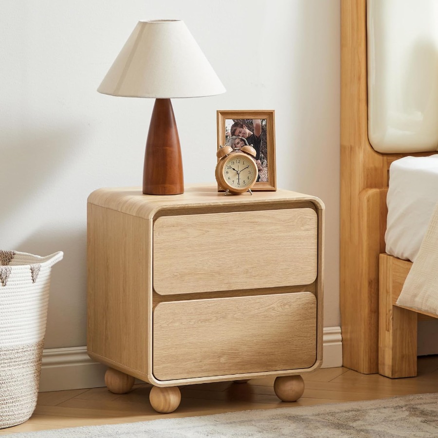Comodino piccolo con 2 cassett - Solid Wood Nightstand 2 Drawers recensione e prezzo